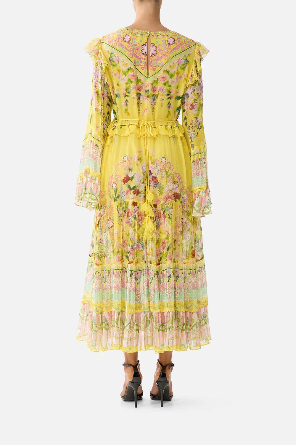TIERED MIDI DRESS WITH WAIST RUFFLE DETAIL LADY LIMONADA - Image 2