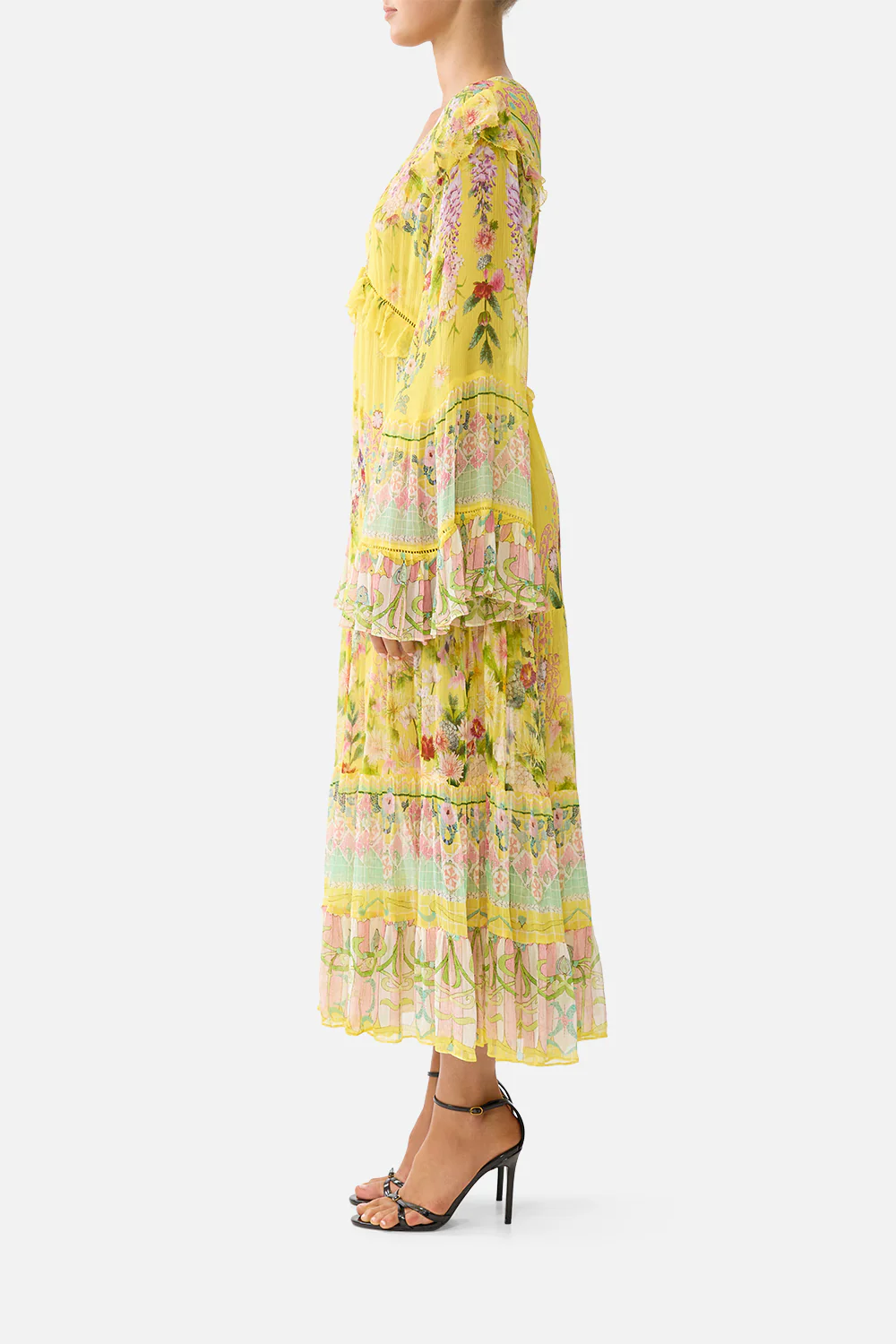 TIERED MIDI DRESS WITH WAIST RUFFLE DETAIL LADY LIMONADA - Image 4
