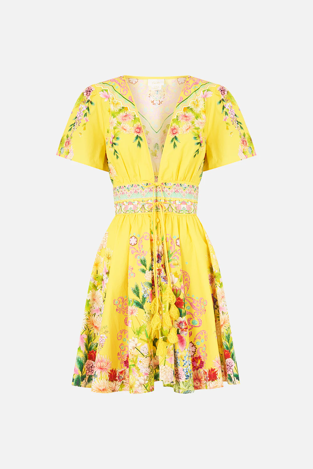 DEEP V MINI DRESS WITH TIES LADY LIMONADA - Image 3
