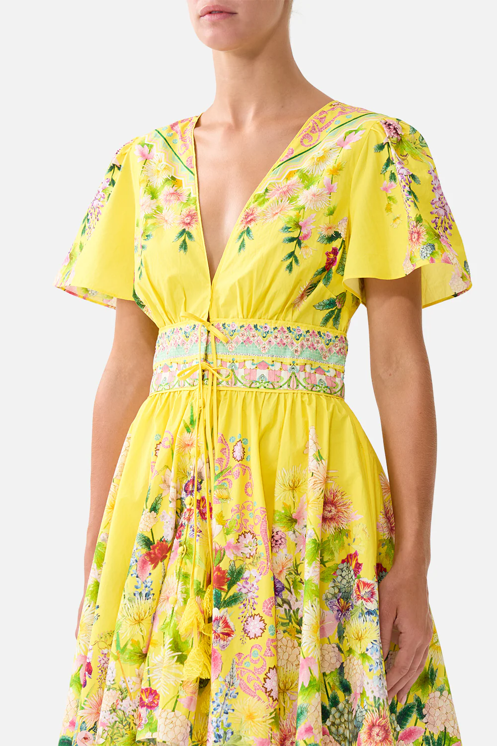 DEEP V MINI DRESS WITH TIES LADY LIMONADA - Image 5