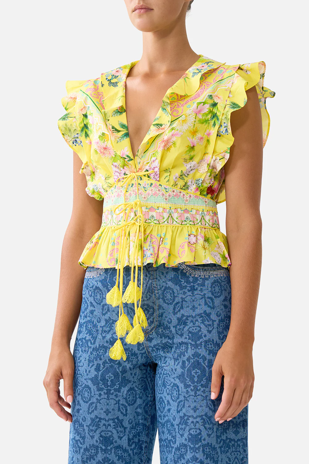 TIE FRONT TOP WITH RUFFLES LADY LIMONADA - Image 5