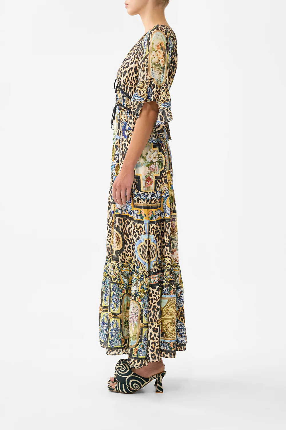 RUFFLE SLEEVE LONG DRESS SEVILLIAN STYLE - Image 4