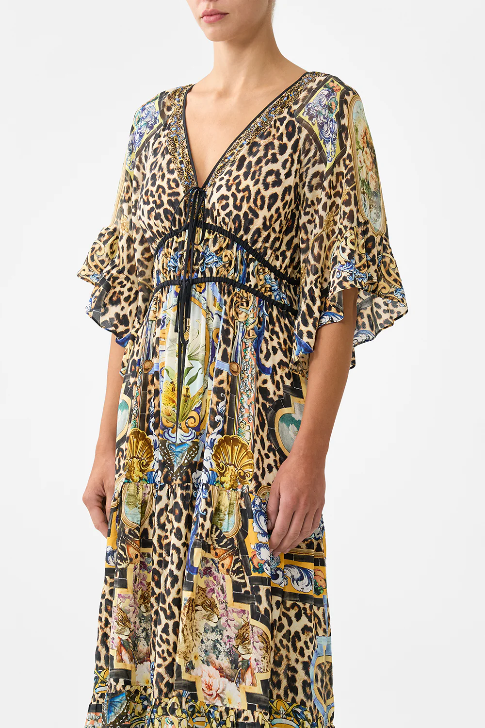 RUFFLE SLEEVE LONG DRESS SEVILLIAN STYLE - Image 5