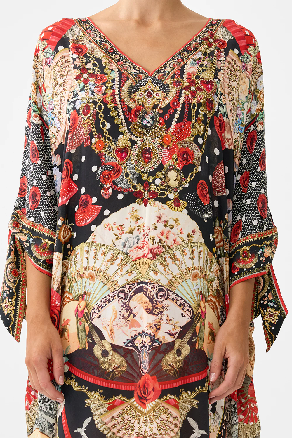 TIE SLEEVE SHORT V NECK KAFTAN DAUGHTERS OF DUENDE - Image 6