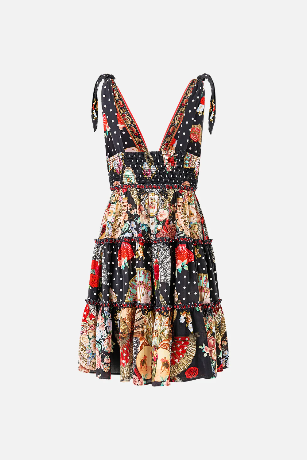 TIERED SHORT DRESS WITH SHOULDER TIES DAUGHTERS OF DUENDE - Image 6