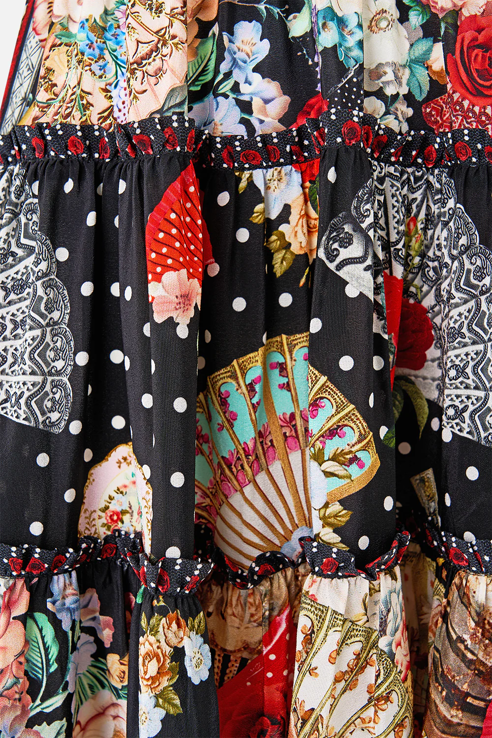 TIERED SHORT DRESS WITH SHOULDER TIES DAUGHTERS OF DUENDE - Image 7