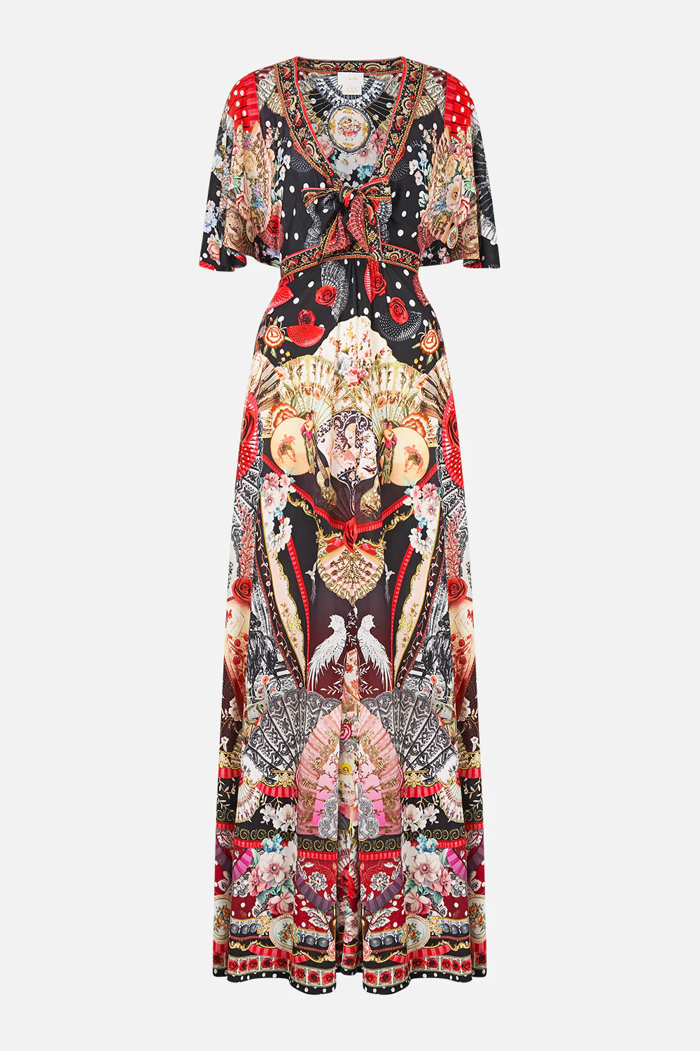 FLUTTER SLEEVE TIE FRONT JERSEY DRESS DAUGHTERS OF DUENDE - Image 3