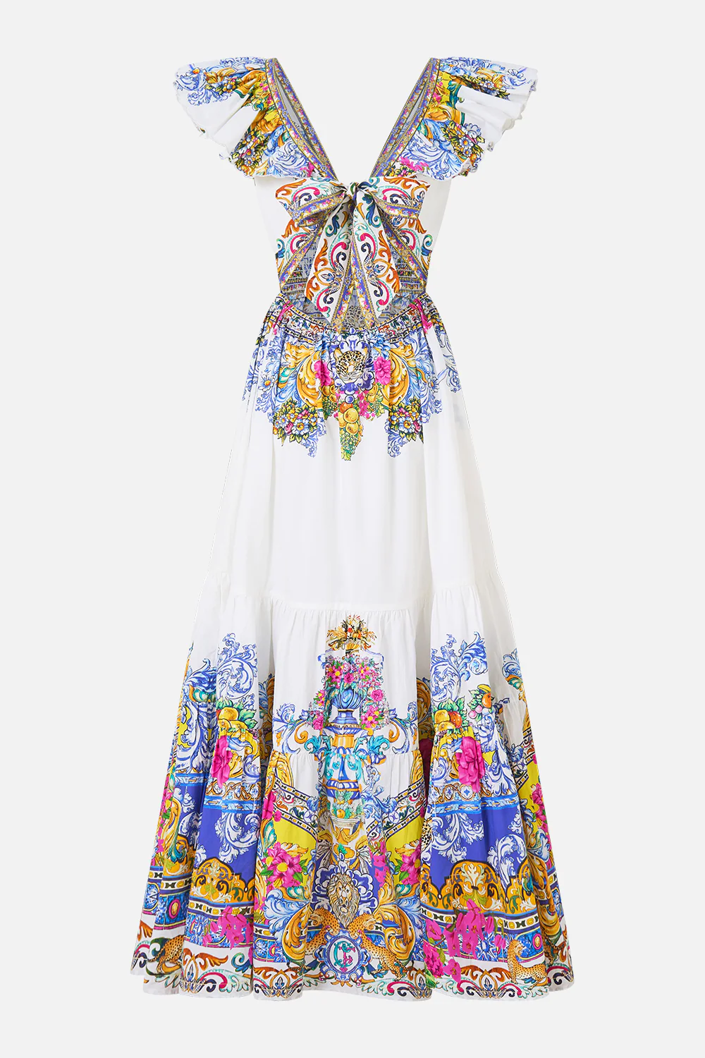 TIERED DRESS WITH NECK FRILL MILLA IN SEVILLA - Image 6