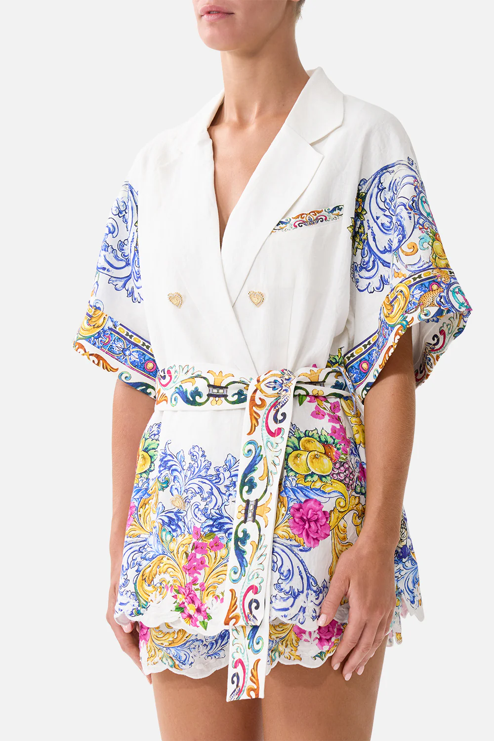 DOUBLE BREASTED SHORT SLEEVE JACKET MILLA IN SEVILLA - Image 5