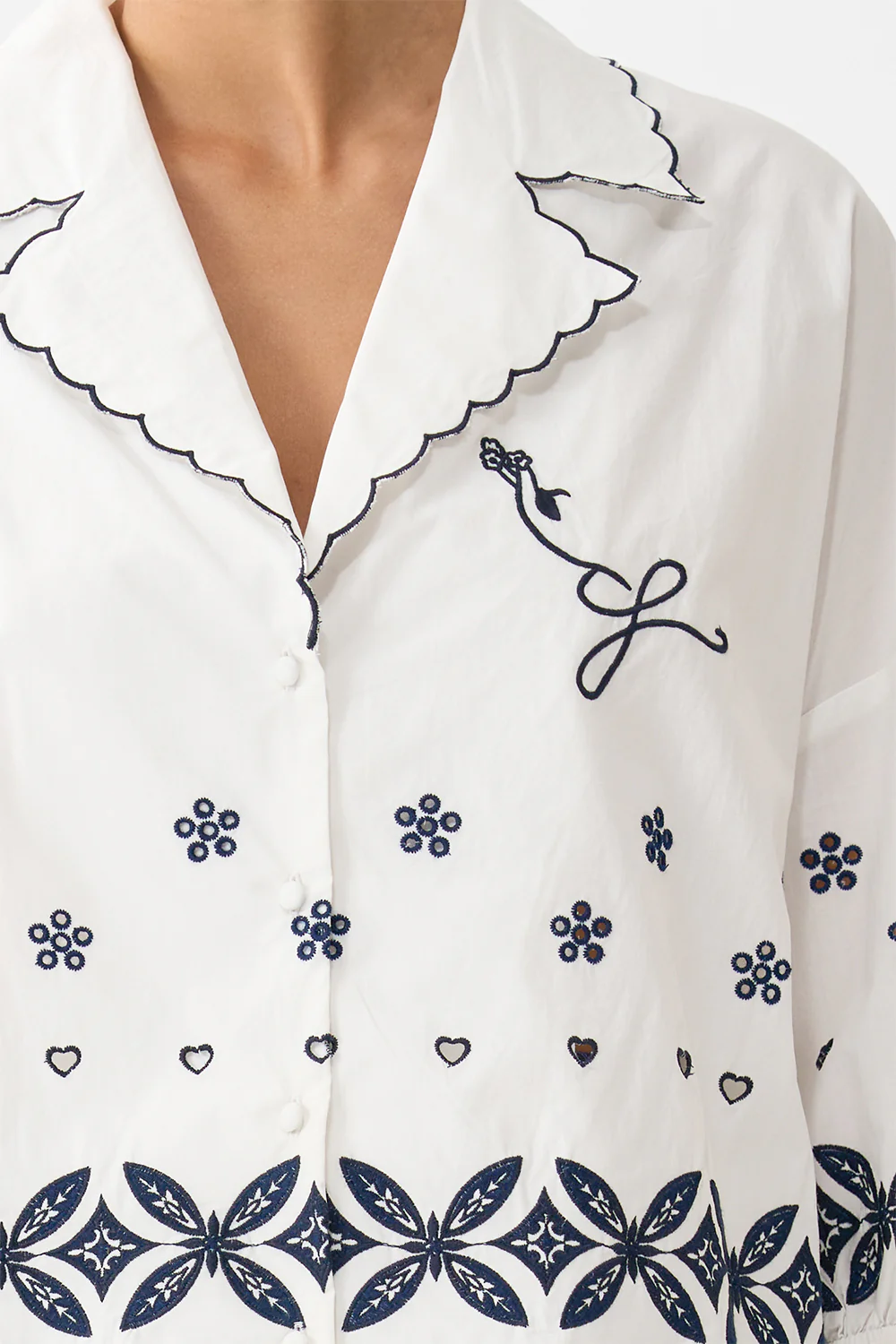 SHIRT WITH GATHERED CUFF A TILED WONDERLAND - Image 6