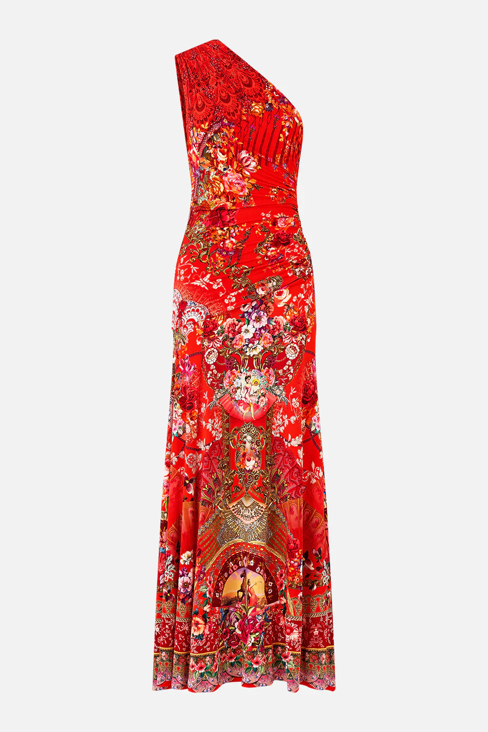 GATHERED JERSEY ONE SHOULDER DRESS OLÉ OLÉ - Image 3