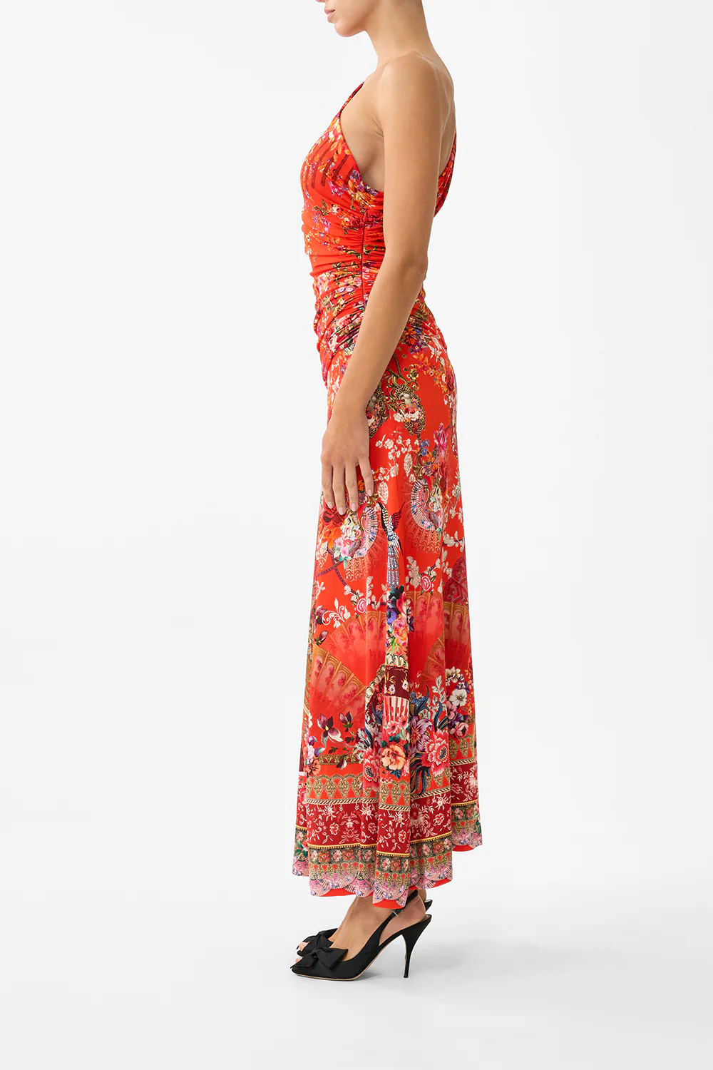 GATHERED JERSEY ONE SHOULDER DRESS OLÉ OLÉ - Image 4
