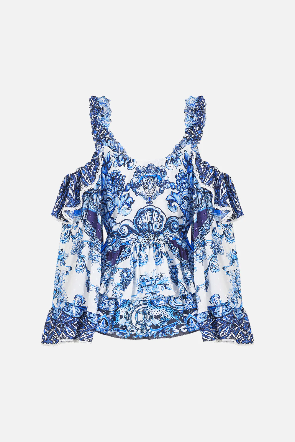 COLD SHOULDER RUFFLE TOP A TILED WONDERLAND - Image 7
