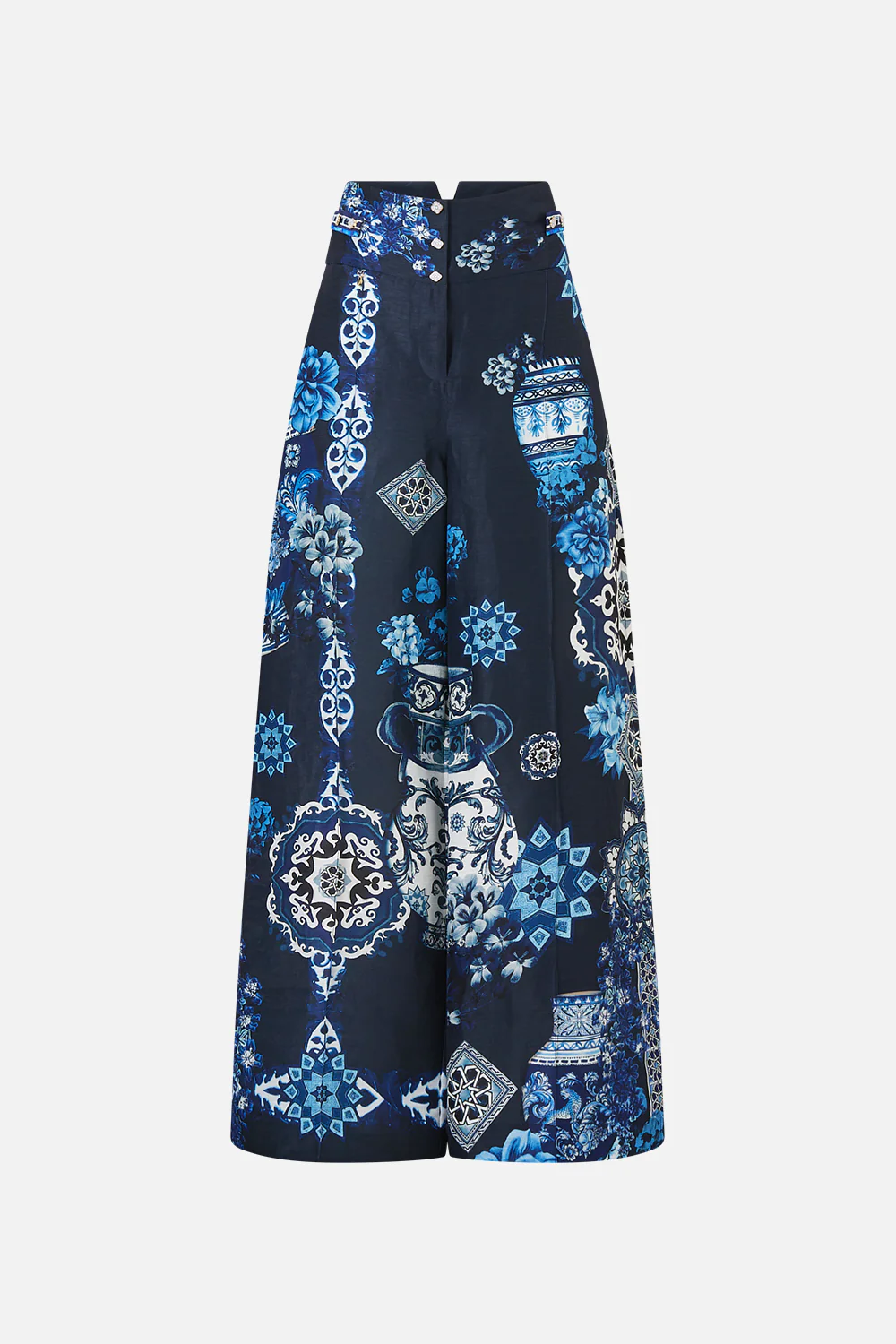TAILORED PANT WITH WAIST BUTTON DETAIL A TILED WONDERLAND - Image 3