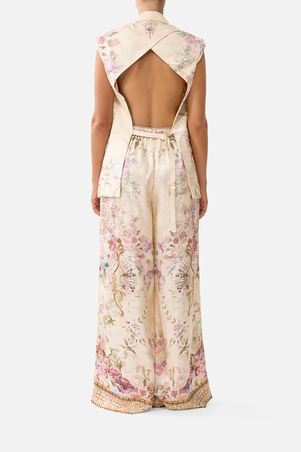TAILORED SLEEVELESS VEST ADORNED IN ARANJUEZ - Image 2