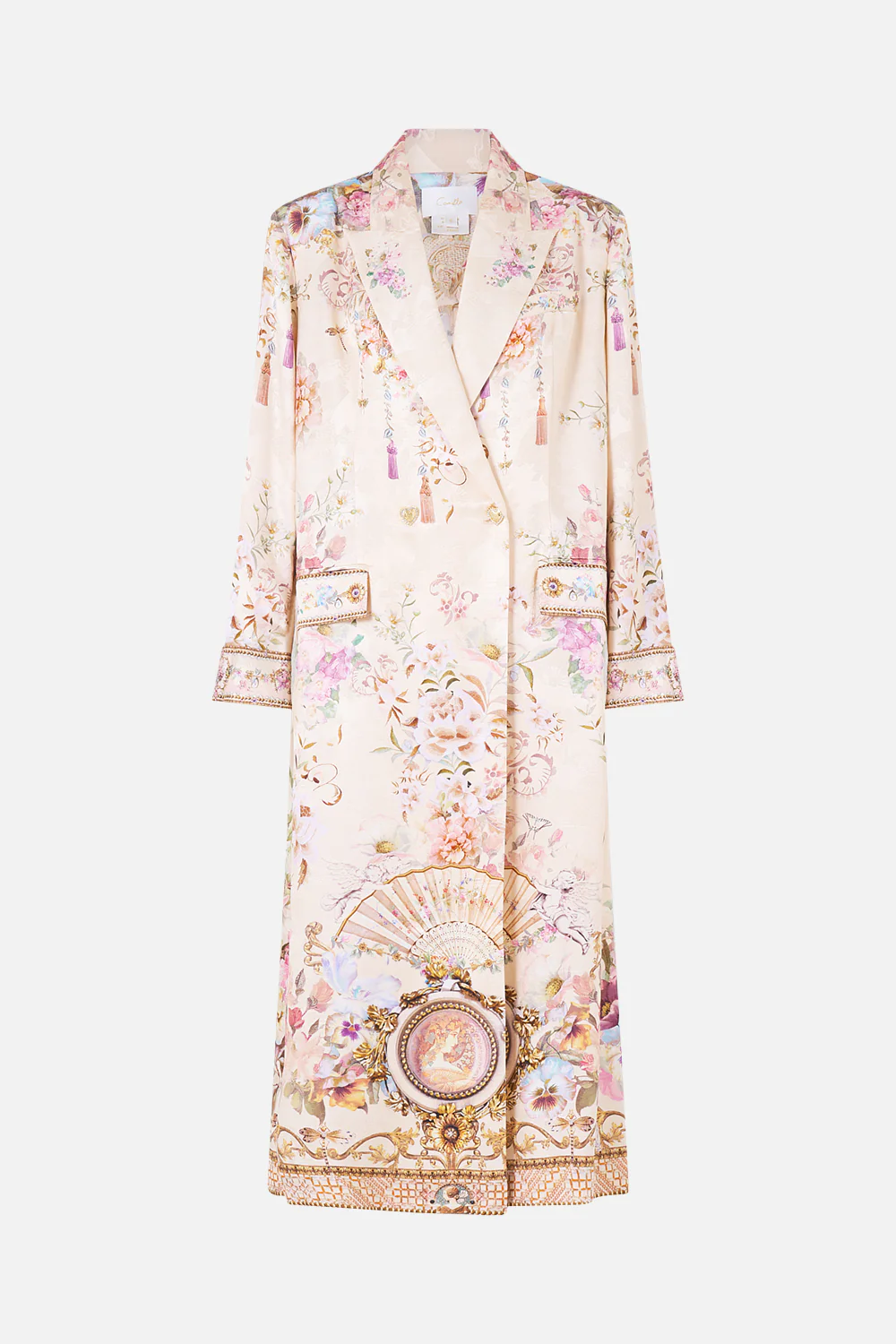 TAILORED OVERSIZED COAT ADORNED IN ARANJUEZ - Image 3