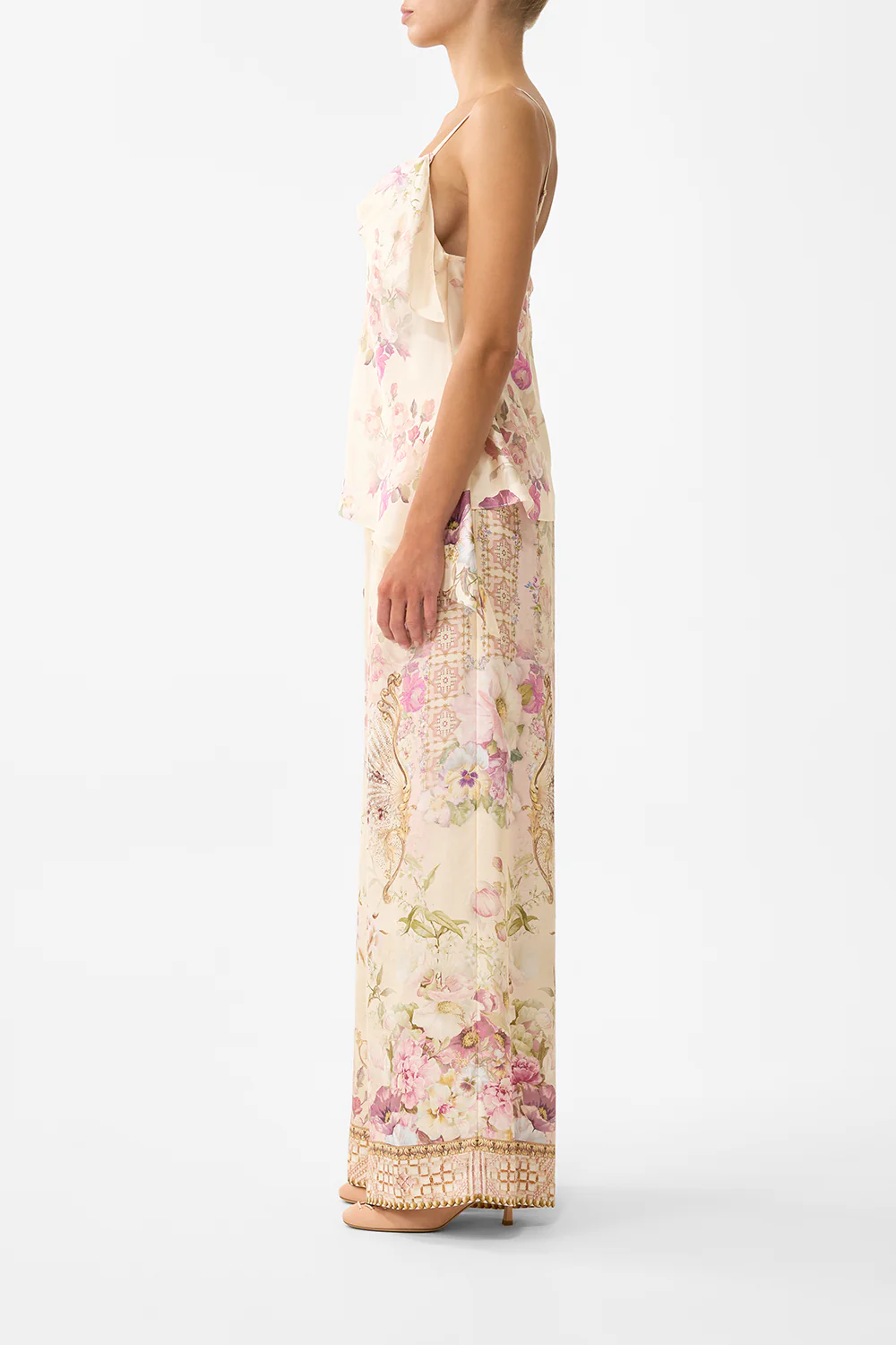ASYMMETRIC DRAPED TOP ADORNED IN ARANJUEZ - Image 4