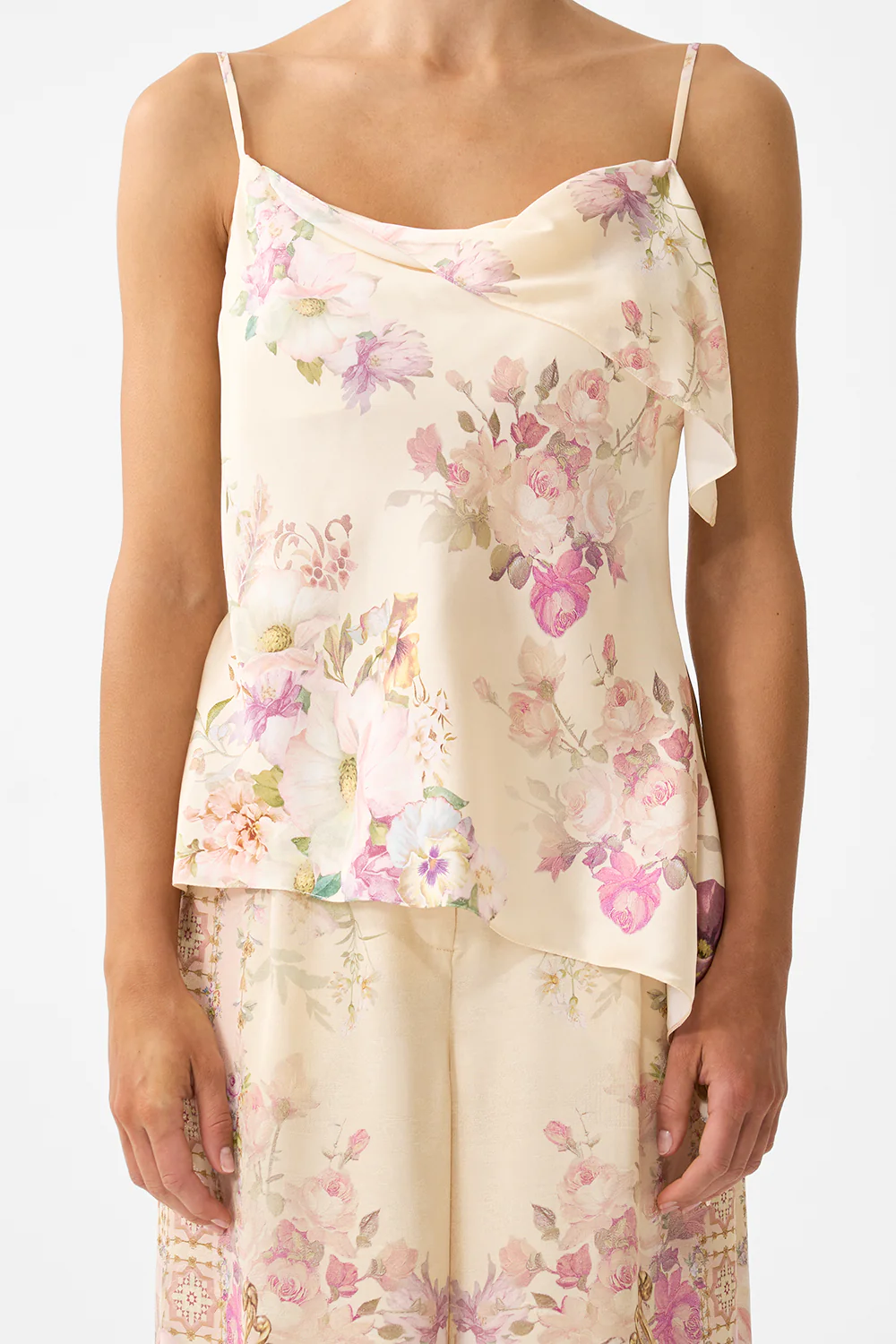 ASYMMETRIC DRAPED TOP ADORNED IN ARANJUEZ - Image 6