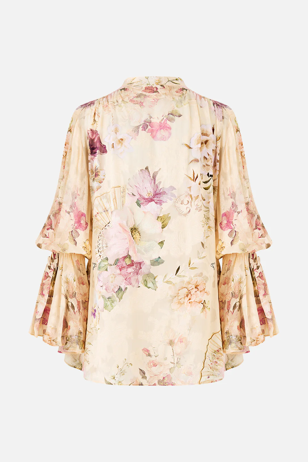 ELASTIC SLEEVE TIE FRONT BLOUSE ADORNED IN ARANJUEZ - Image 7