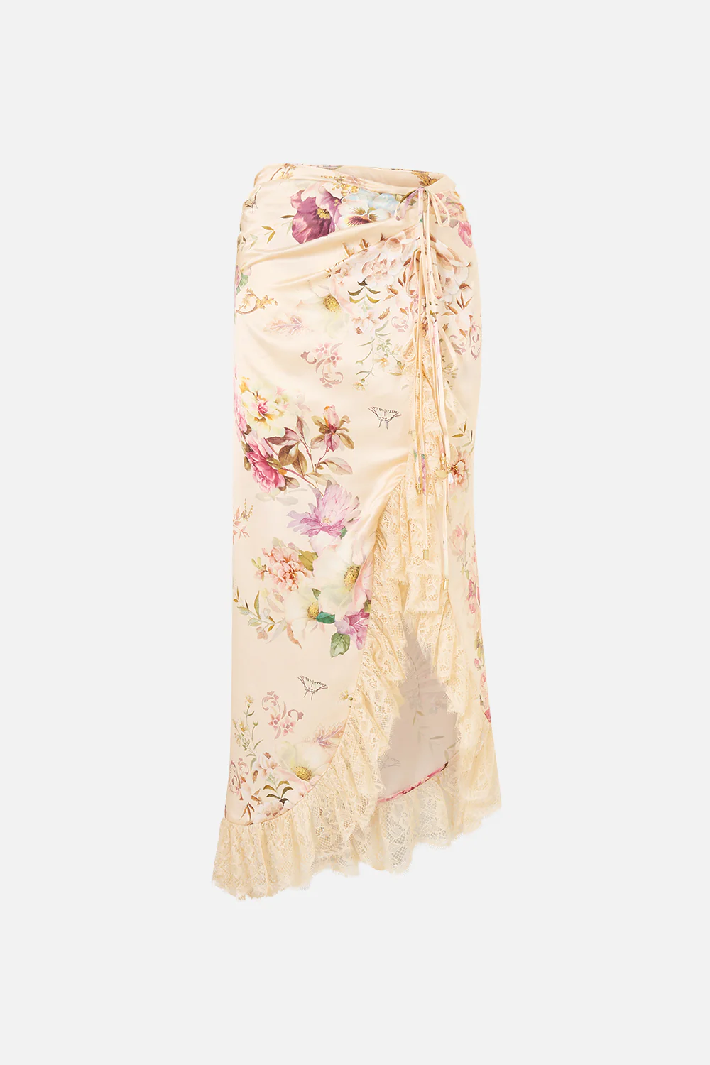 WRAP TIE SKIRT WITH RUFFLE ADORNED IN ARANJUEZ - Image 3