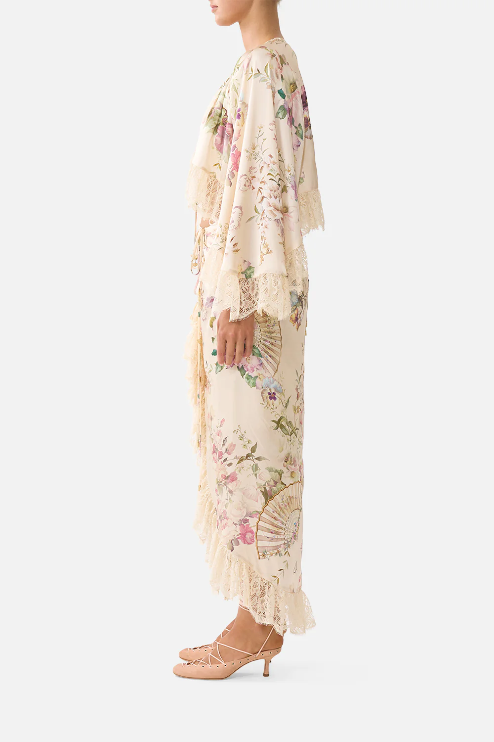 WRAP TIE SKIRT WITH RUFFLE ADORNED IN ARANJUEZ - Image 4