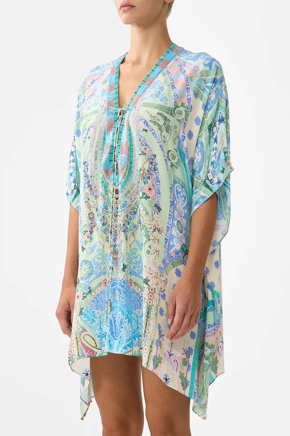 SHORT LACE UP KAFTAN MIDSUMMER MOSAICS - Image 5
