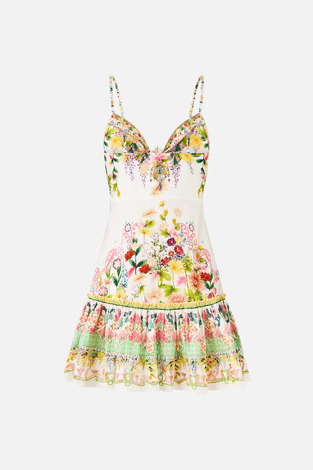 TIE FRONT SHORT DRESS WITH HEM RUFFLE THE CALL OF CATALONIA - Image 6