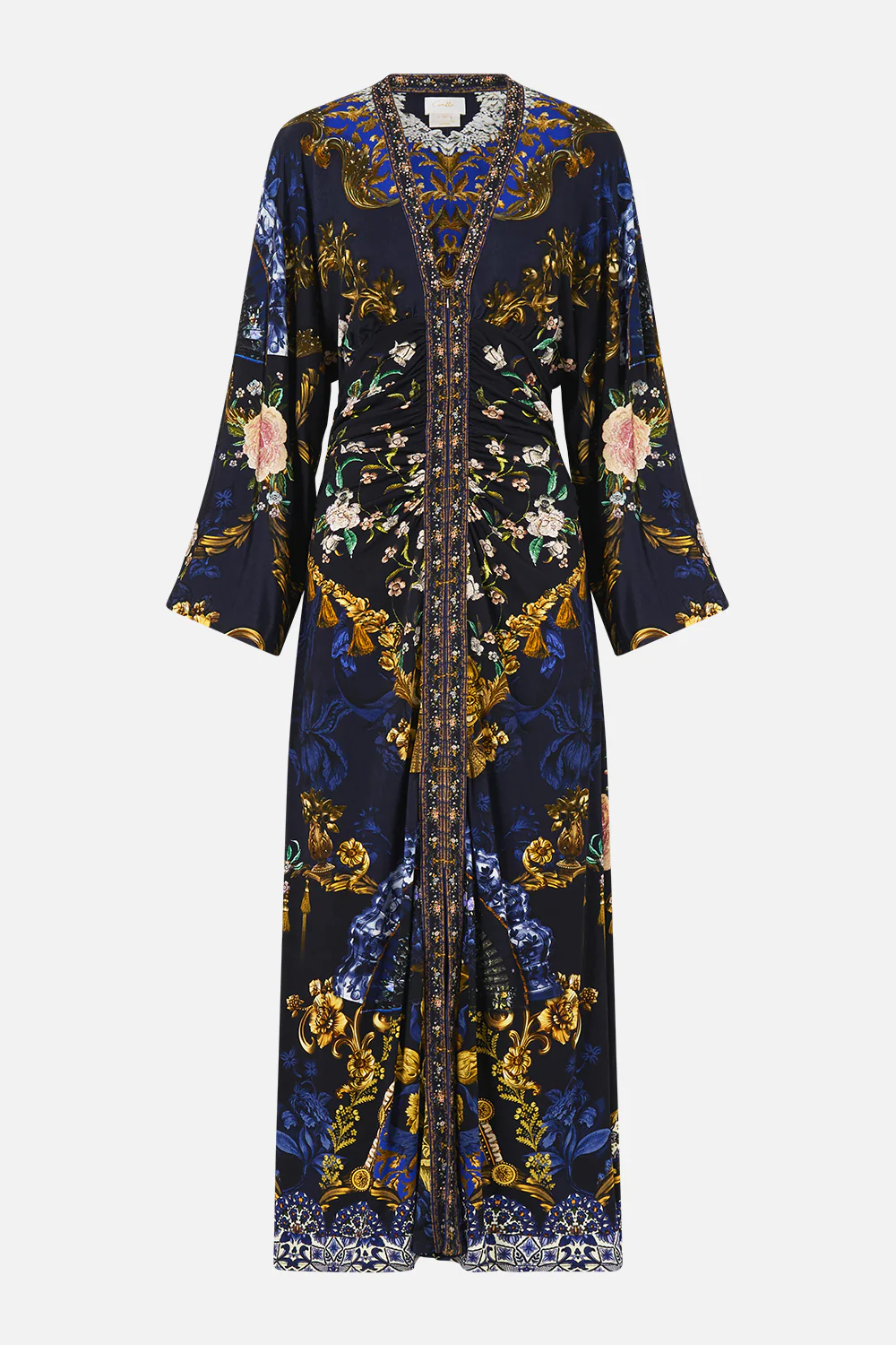 WIDE SLEEVE GATHERED MIDI DRESS NOTES FROM THE BLUE ROOM - Image 3