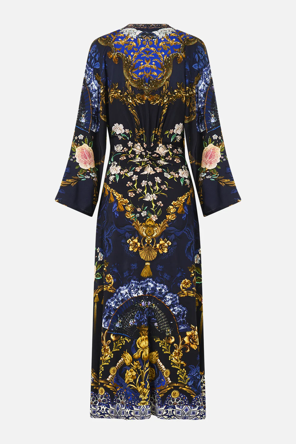 WIDE SLEEVE GATHERED MIDI DRESS NOTES FROM THE BLUE ROOM - Image 7