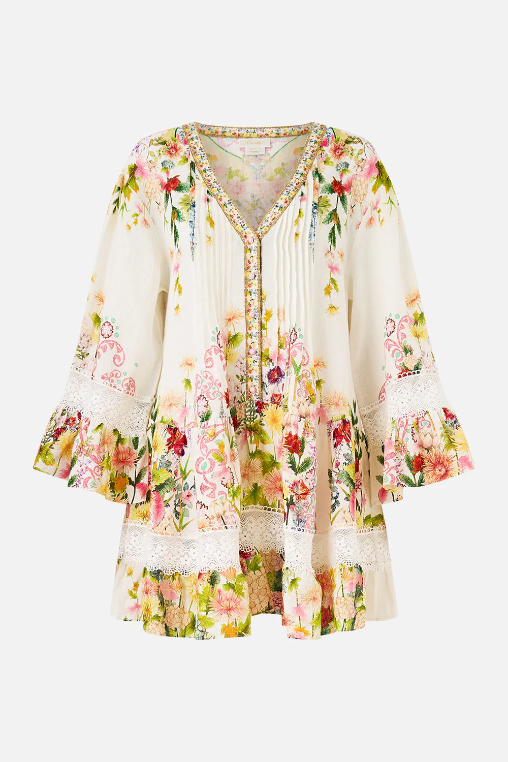 V NECK TIERED DRESS THE CALL OF CATALONIA - Image 3