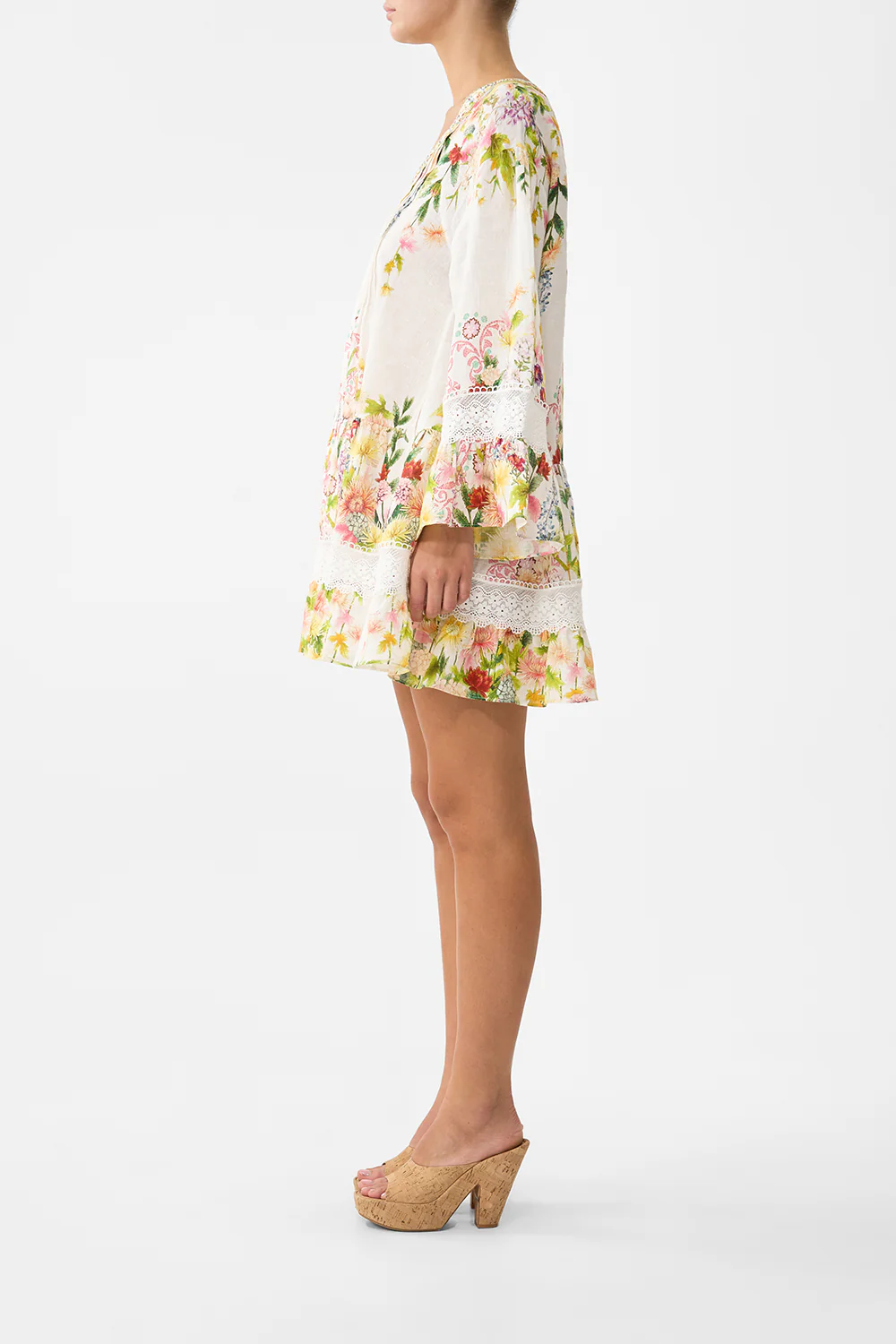 V NECK TIERED DRESS THE CALL OF CATALONIA - Image 4