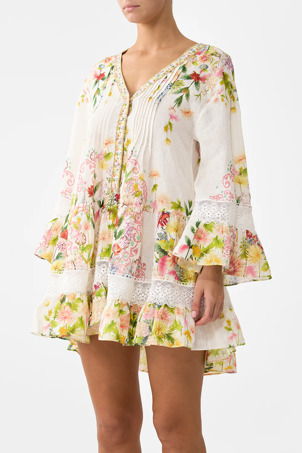 V NECK TIERED DRESS THE CALL OF CATALONIA - Image 5