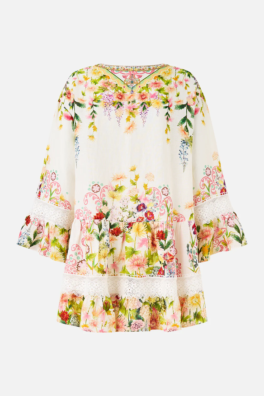 V NECK TIERED DRESS THE CALL OF CATALONIA - Image 6