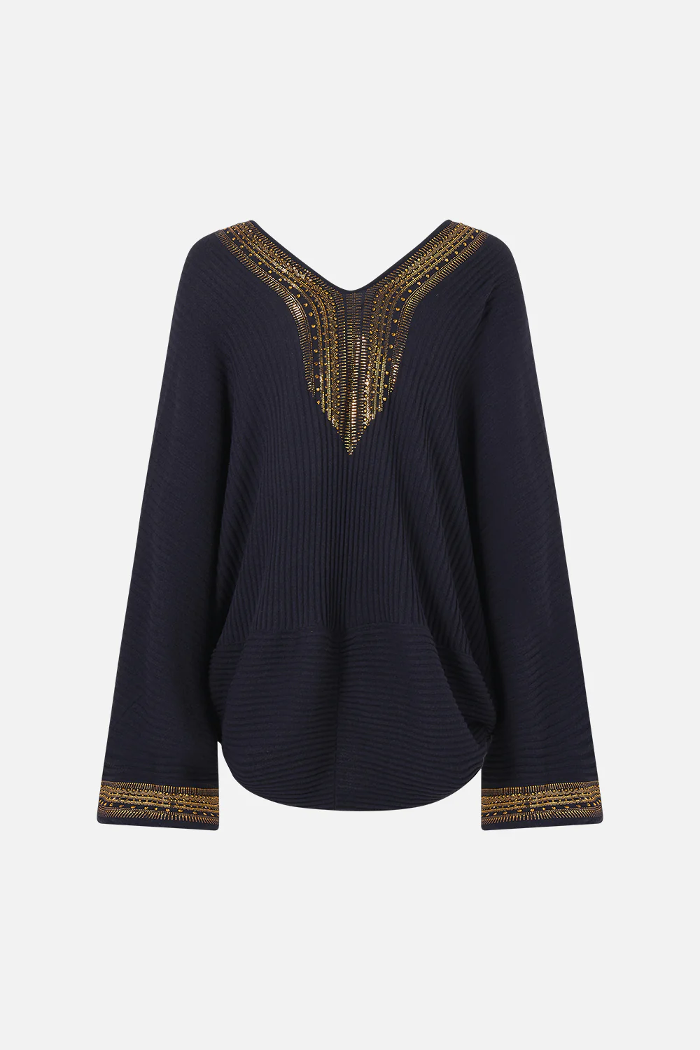 RELAXED V NECK KNIT TOP NOTES FROM THE BLUE ROOM - Image 7