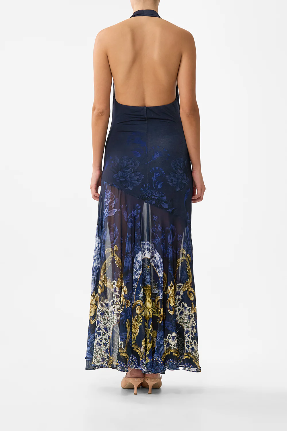 COWL NECK HALTER DRESS NOTES FROM THE BLUE ROOM - Image 2