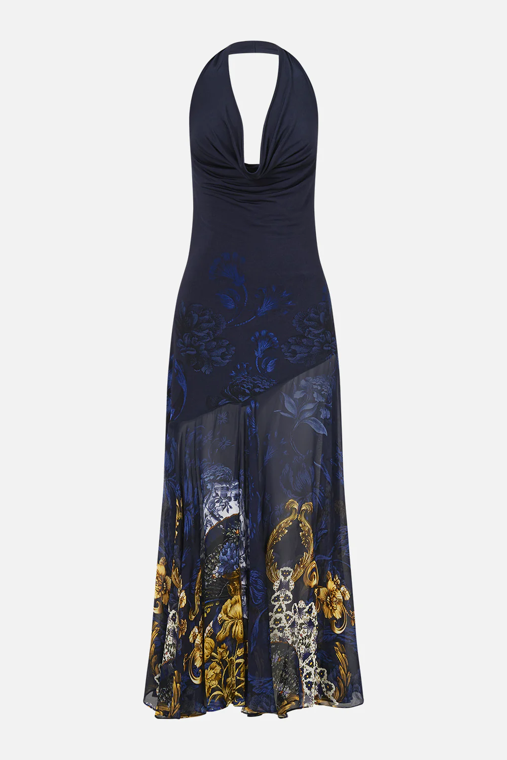 COWL NECK HALTER DRESS NOTES FROM THE BLUE ROOM - Image 3