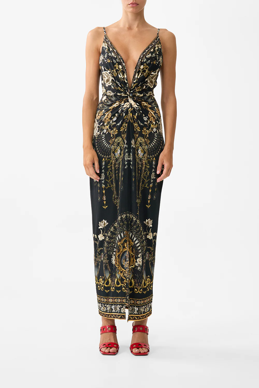 STRAPPY DRESS WITH TWIST FRONT FLAMENCO FOLKLORE