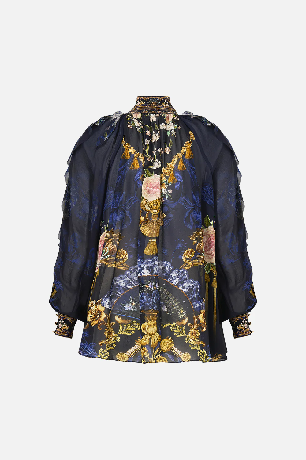 RELAXED BLOUSE WITH FRILL SLEEVE DETAIL NOTES FROM THE BLUE ROOM - Image 2