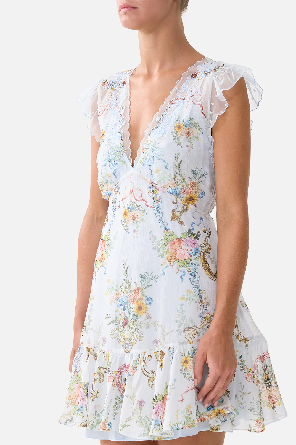 RUFFLE SLEEVE SHORT DRESS SEVILLE SWEETHEART - Image 5