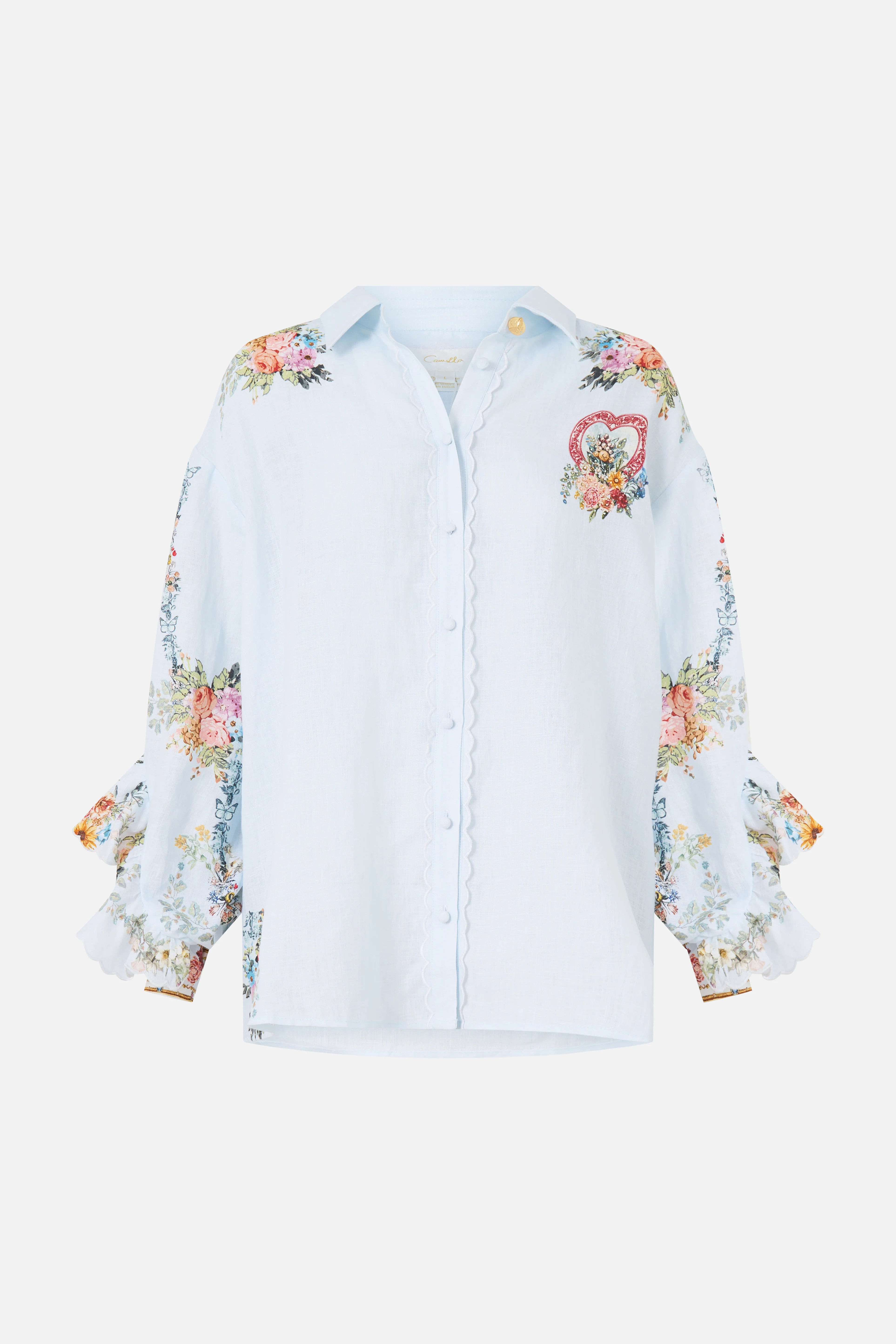 BUTTON SHIRT WITH FRILL DETAIL SEVILLE SWEETHEART - Image 3