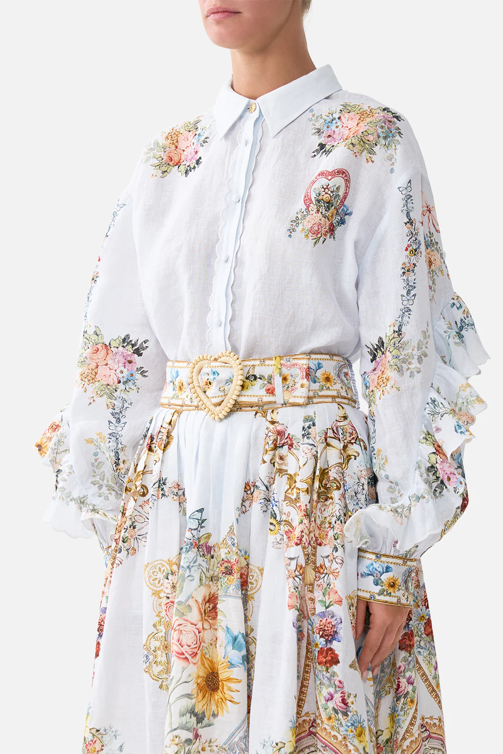 BUTTON SHIRT WITH FRILL DETAIL SEVILLE SWEETHEART - Image 5