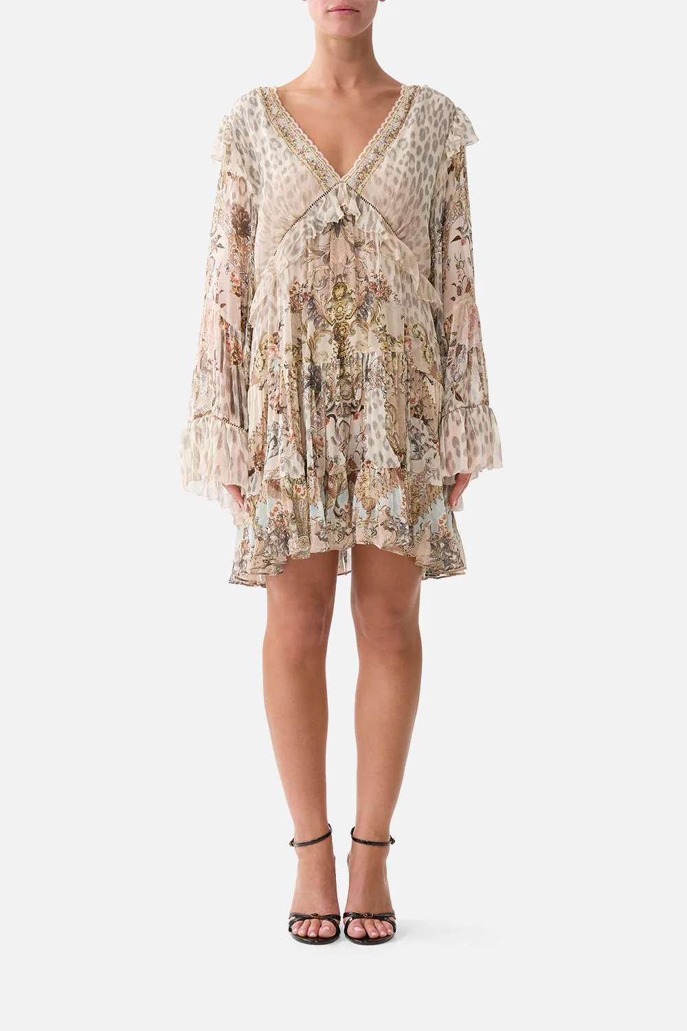TIERED SWING MINI DRESS ARANJUEZ ANIMALIA