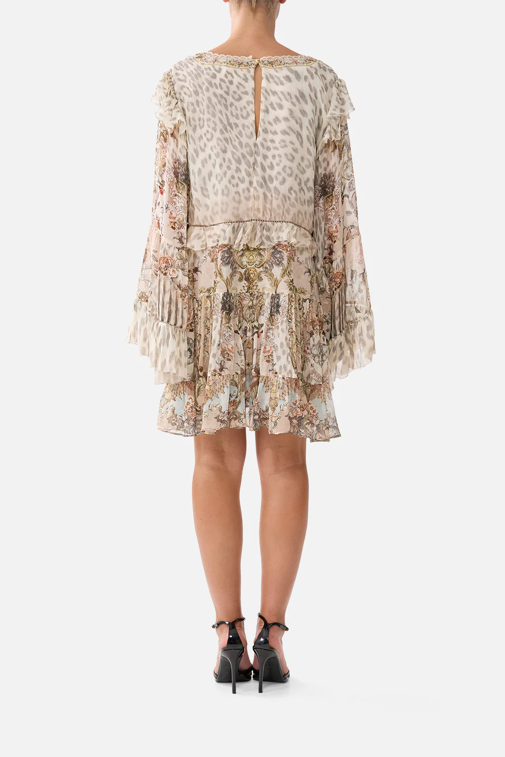 TIERED SWING MINI DRESS ARANJUEZ ANIMALIA - Image 2