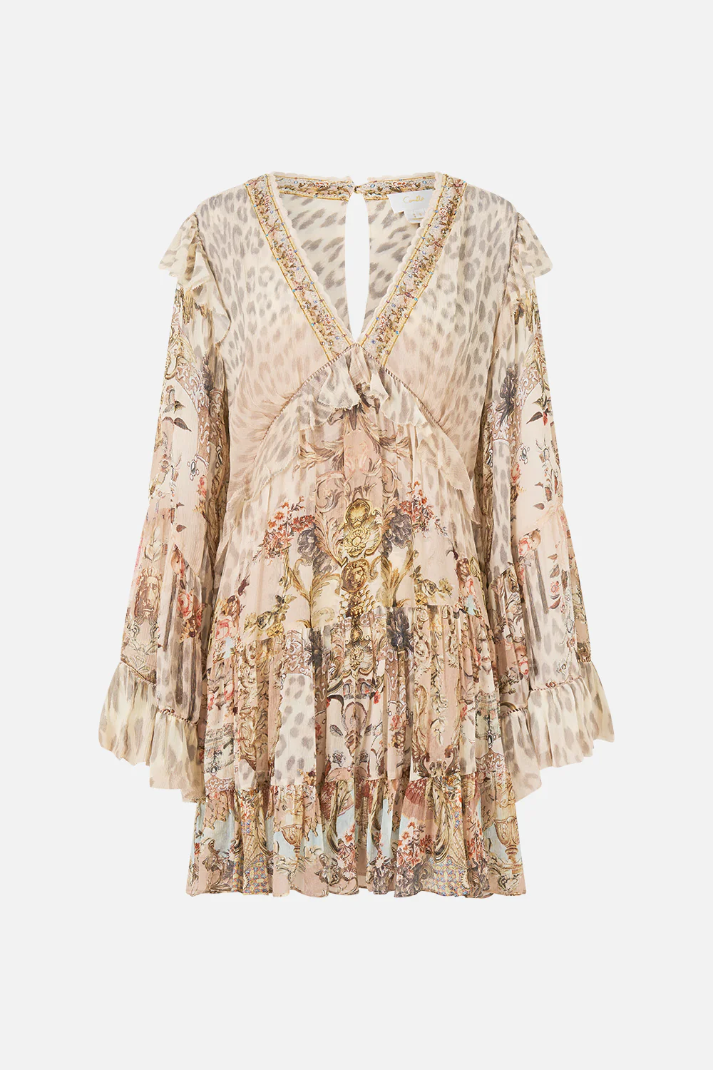 TIERED SWING MINI DRESS ARANJUEZ ANIMALIA - Image 3
