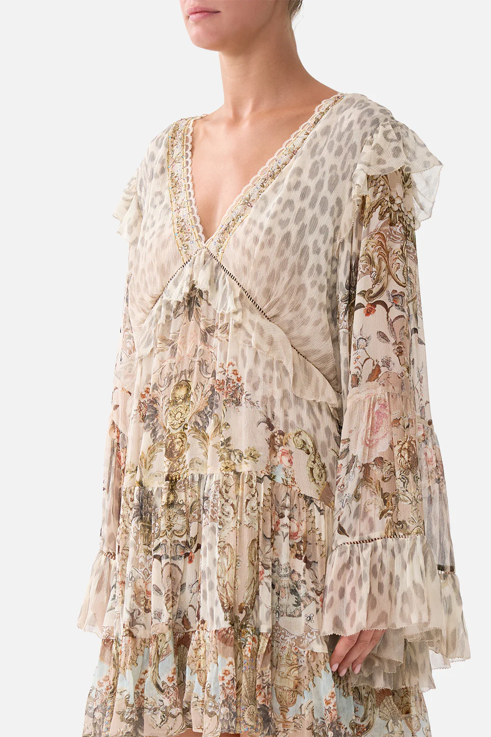 TIERED SWING MINI DRESS ARANJUEZ ANIMALIA - Image 5