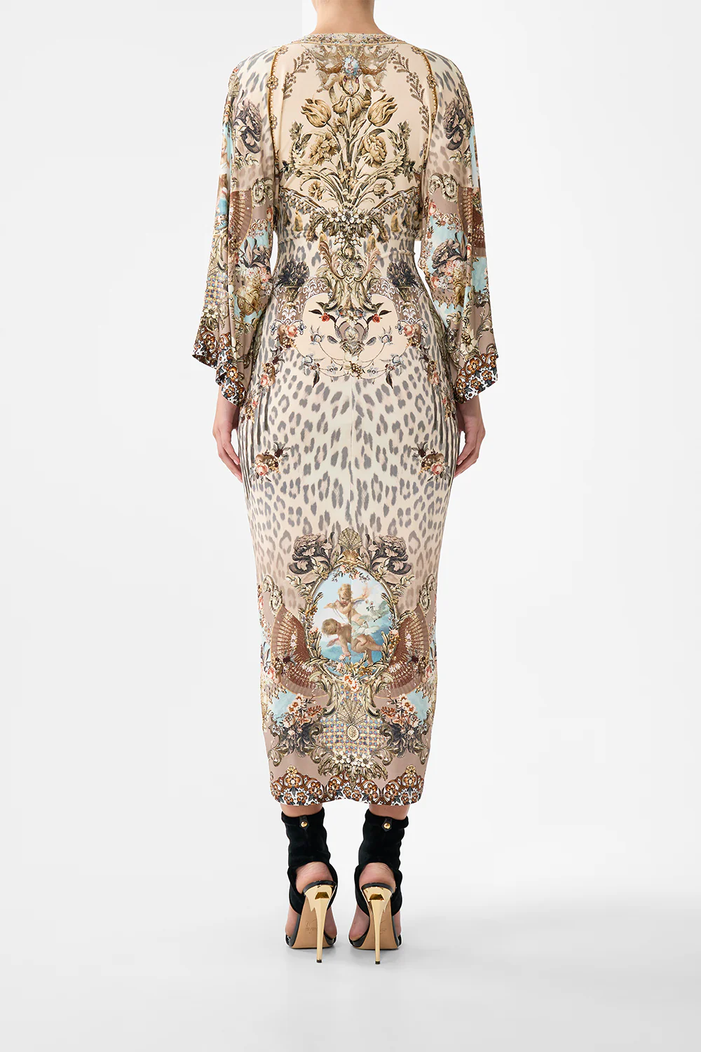 LONG SPLIT FRONT TWIST DRESS ARANJUEZ ANIMALIA - Image 2