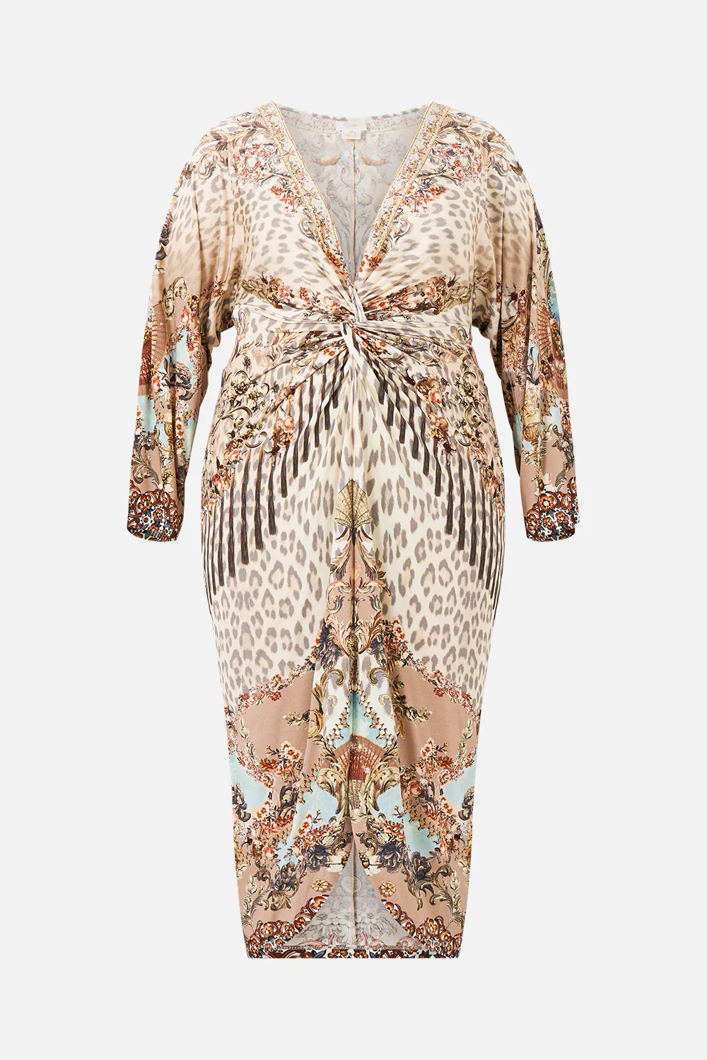 LONG SPLIT FRONT TWIST DRESS ARANJUEZ ANIMALIA - Image 9