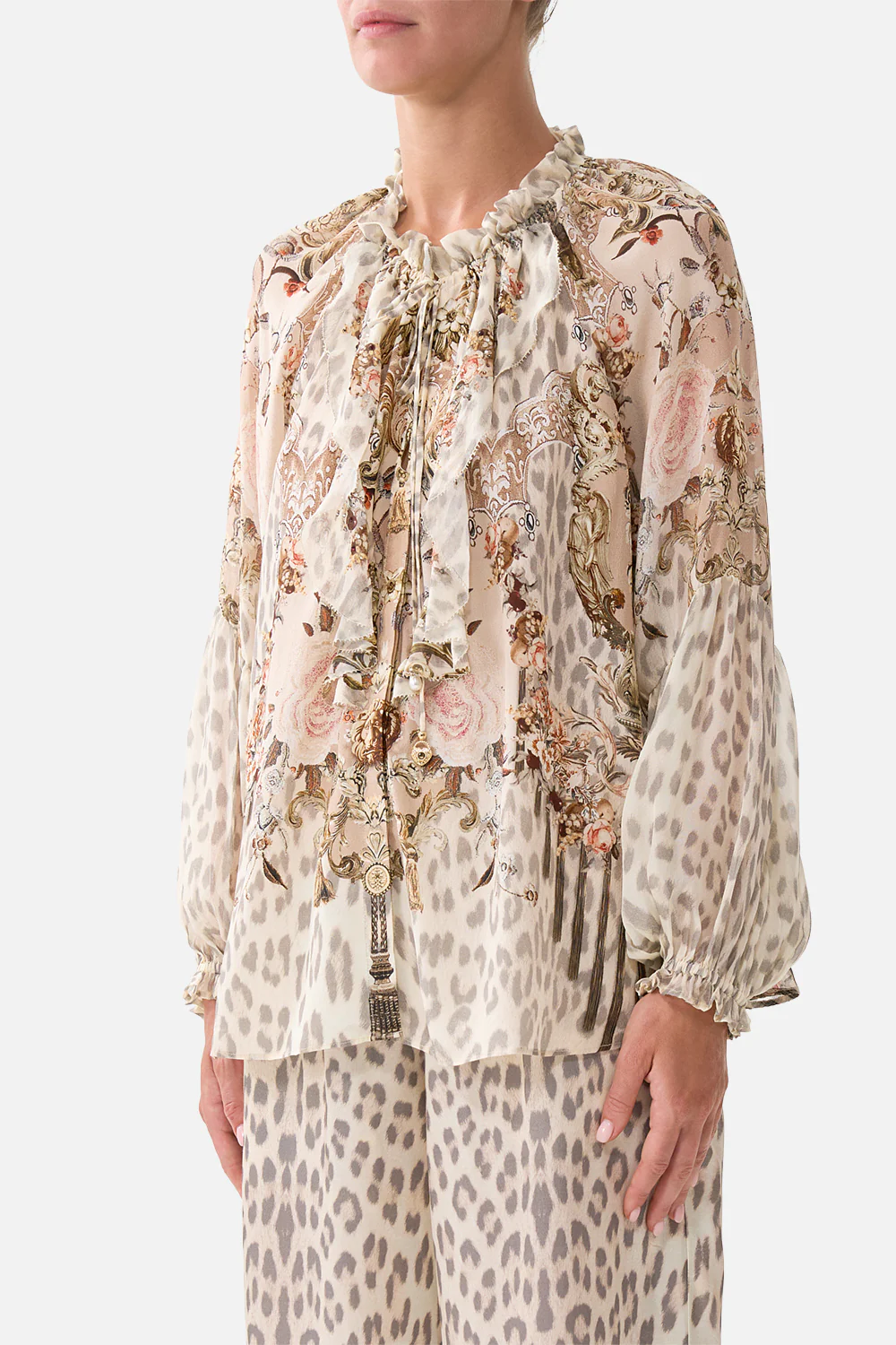 RAGLAN BLOUSE WITH FRONT RUFFLE ARANJUEZ ANIMALIA - Image 5