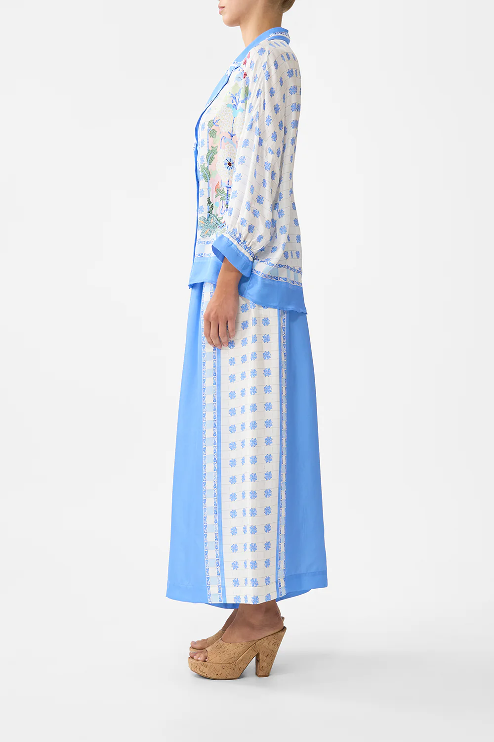 WIDE LEG ELASTIC WAIST PANT MIDSUMMER MOSAICS - Image 4