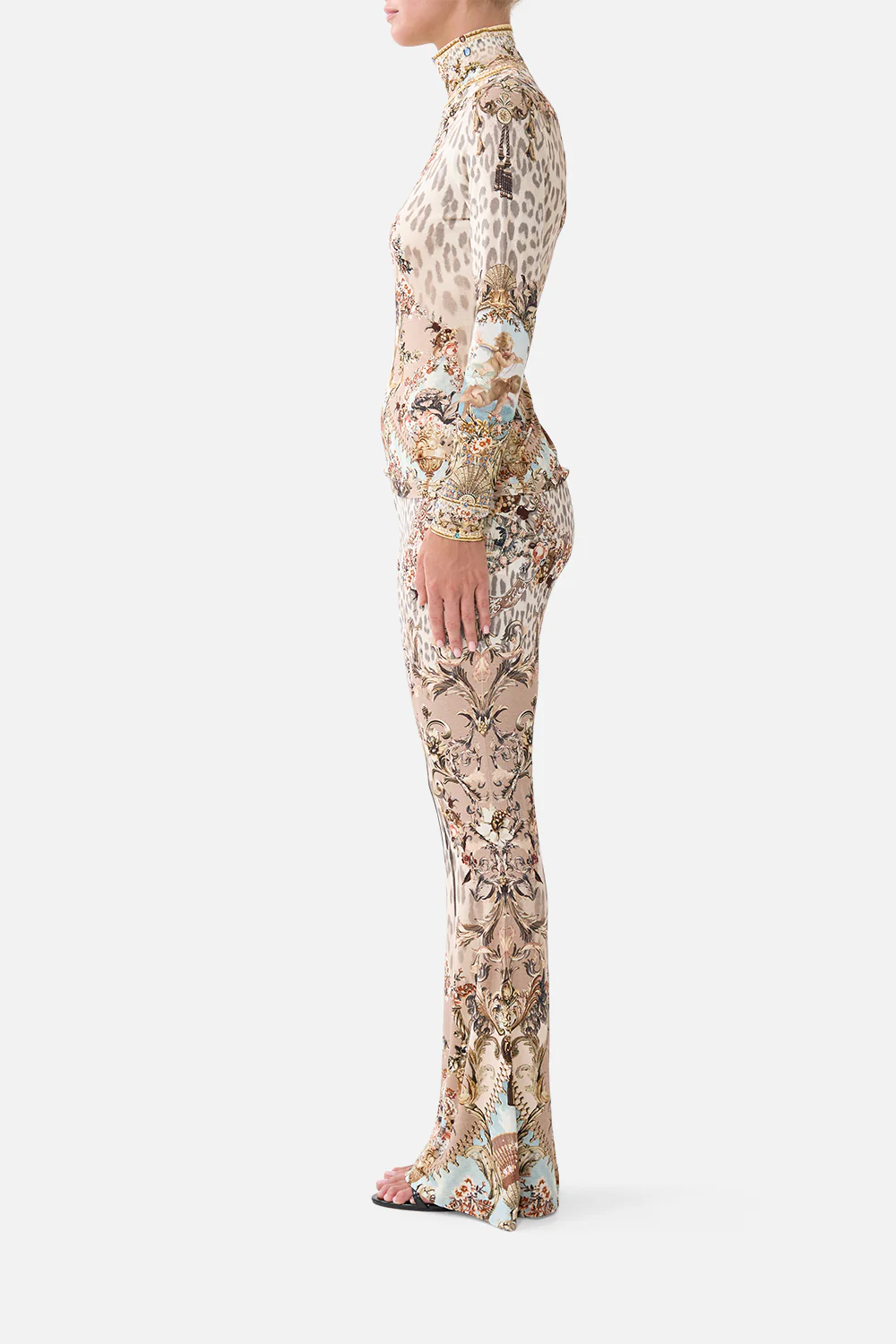 HIGH WAISTED FLARED TROUSER ARANJUEZ ANIMALIA - Image 4